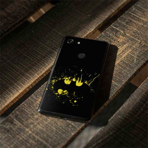 DC Comics Batman Logo Yellow Splash Google Pixel 3 XL Skin
